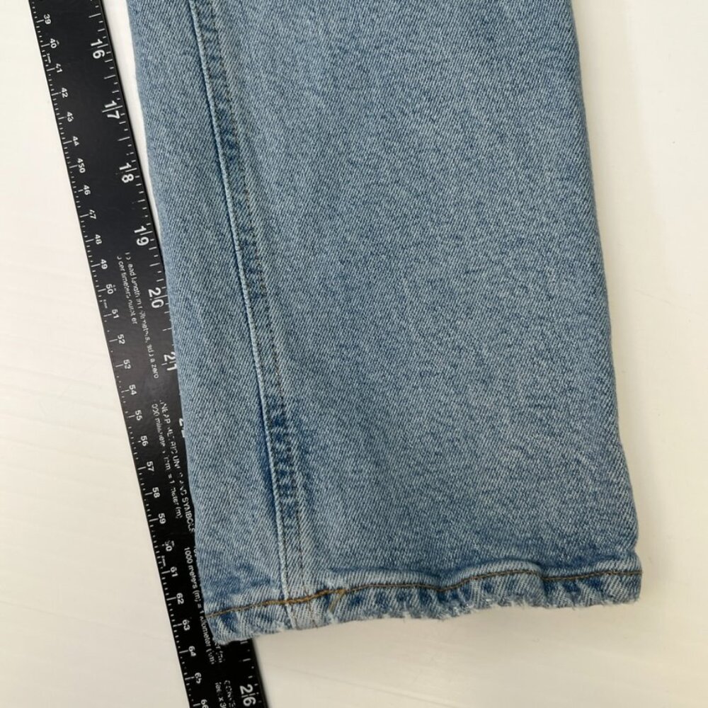 Agolde Jean Women 27 Riley High Rise Crop 26x25 Button Fly Organic Denim Core No - Picture 11 of 11